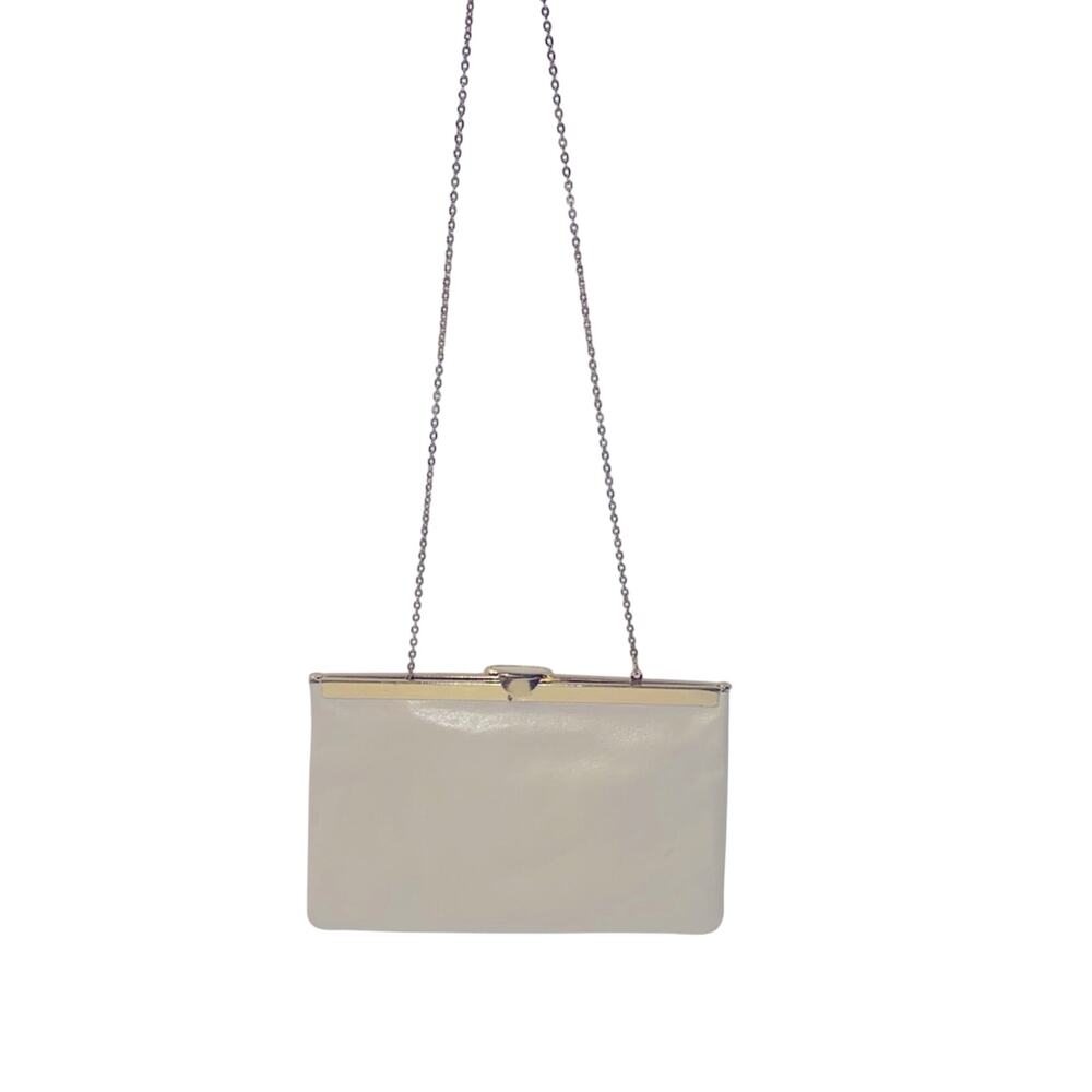 VNTG ETRA 70s cream leather crossbody with gold hardware